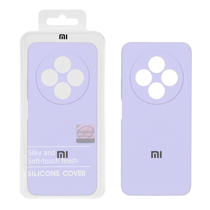 قاب سیلیکونی پاک کنی اورجینال Master Quality مدل Xiaomi Redmi 14C / Redmi A4 / Poco C75 - یاسی (پک دار)