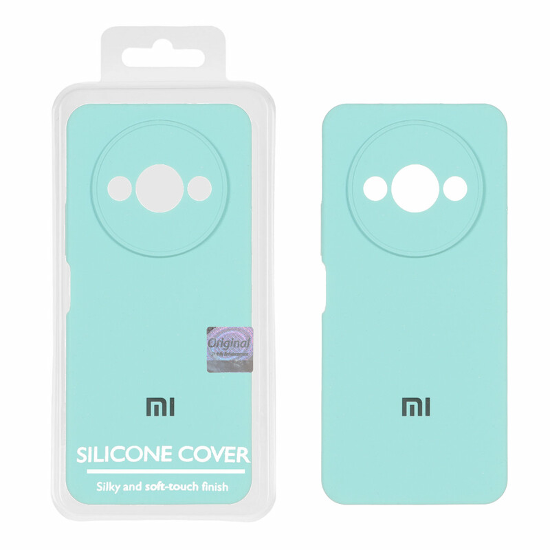قاب سیلیکونی پاک کنی اورجینال Master Quality مدل Xiaomi Redmi A3 / A3x / Poco C61 - سبزآبی (پک دار)