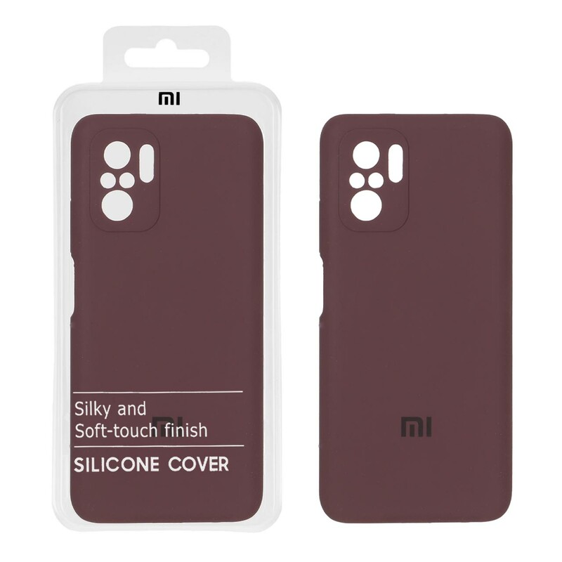 قاب سیلیکونی پاک کنی اورجینال Master Quality مدل Xiaomi Redmi Note 10 4G / Redmi Note 10S / Poco M5S - زرشکی (پک دار)