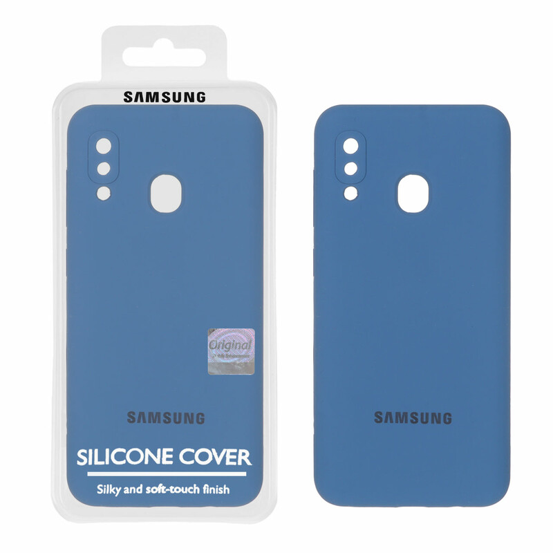 قاب سیلیکونی پاک کنی اورجینال Master Quality مدل Samsung Galaxy A30 / A20 - آبی تیره (پک دار)