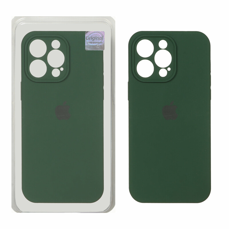 قاب سیلیکونی پاک کنی اورجینال Master Quality مدل Apple iPhone 14 Pro Max - سبز تیره (پک دار)