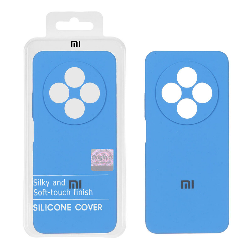 قاب سیلیکونی پاک کنی اورجینال Master Quality مدل Xiaomi Redmi 14C / Redmi A4 / Poco C75 - آبی (پک دار)