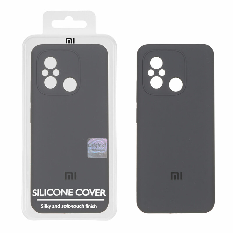 قاب سیلیکونی پاک کنی اورجینال Master Quality مدل Xiaomi Redmi 12C / Redmi 11A / Poco C55 - خاکستری (پک دار)