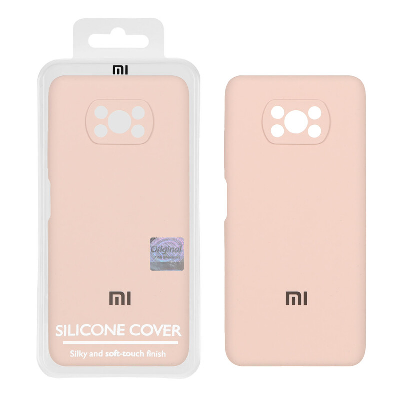 قاب سیلیکونی پاک کنی اورجینال Master Quality مدل Xiaomi Poco X3 / Poco X3 Pro / Poco X3 NFC - کرم نارنجی (پک دار)