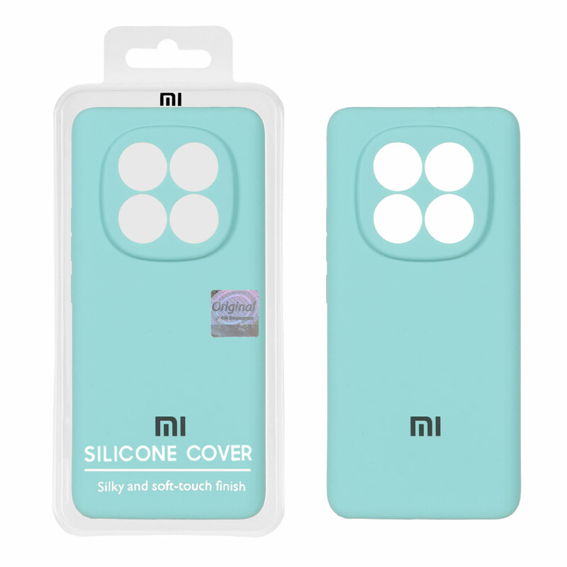 قاب سیلیکونی پاک کنی اورجینال Master Quality مدل Xiaomi Redmi Note 14 Pro 5G / Redmi Note 14 Pro Plus 5G / Poco X7 5G - سبز آبی (پک دار)