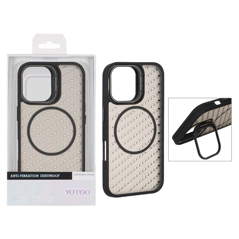 قاب اورجینال Yotoo مات MagSafe استندشو Apple iPhone 16 - مشکی (پک دار) - NTC