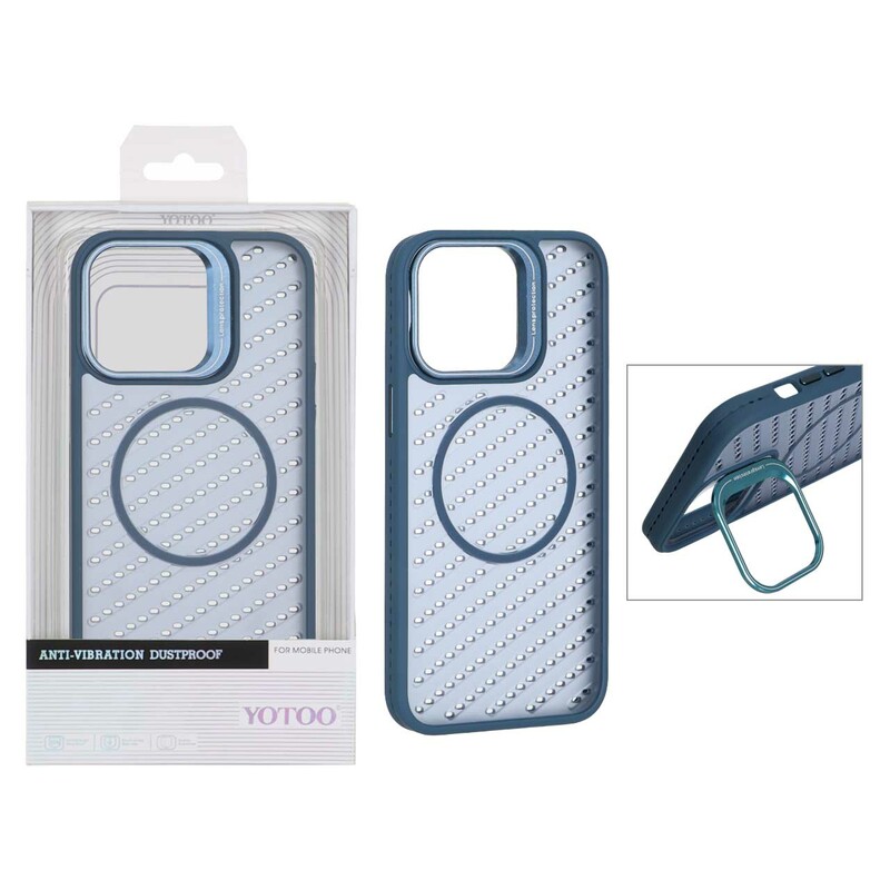 قاب اورجینال Yotoo مات MagSafe استندشو Apple iPhone 15 Pro Max - سرمه ای (پک دار) - NTC