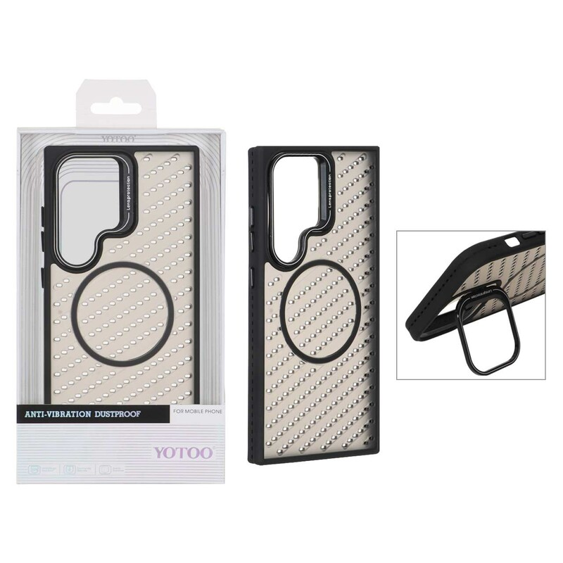 قاب اورجینال Yotoo مات MagSafe استندشو Samsung Galaxy S24 Ultra - مشکی (پک دار) - NTC