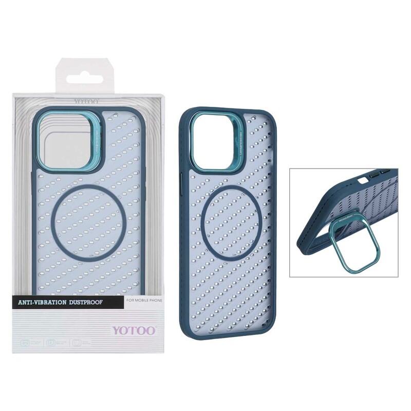 قاب اورجینال Yotoo مات MagSafe استندشو Apple iPhone 13 Pro Max - سرمه ای (پک دار) - NTC