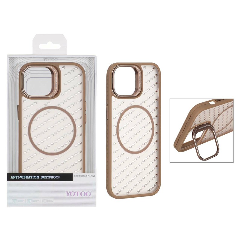 قاب اورجینال Yotoo مات MagSafe استندشو Apple iPhone 15 / iPhone 14 / iPhone 13 - صحرایی (پک دار) - NTC