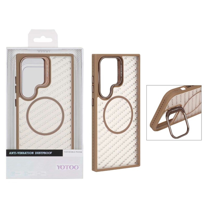 قاب اورجینال Yotoo مات MagSafe استندشو Samsung Galaxy S24 Ultra - نسکافه ای (پک دار) - NTC