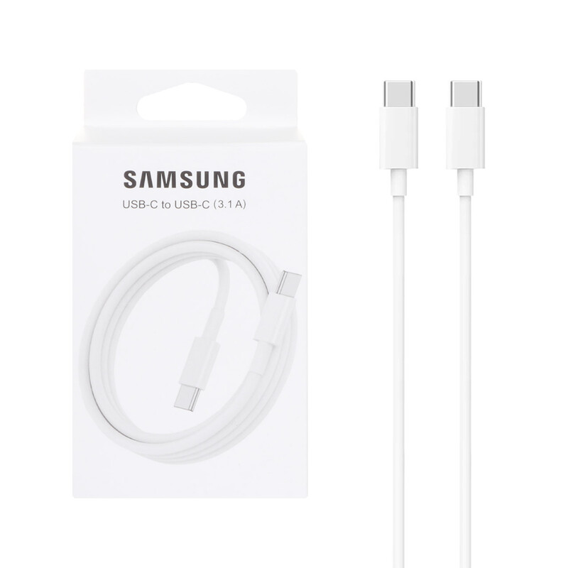 کابل شارژ Samsung Type-C to Type-C 3.1A - سفید (پک دار) - SMO
