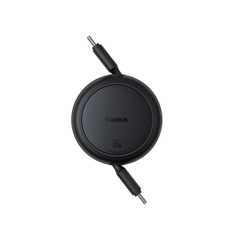 کابل شارژ فست Baseus Type-C To Type-C مدل Free2Pull Mini 60W - مشکی (گارانتی آونگ)