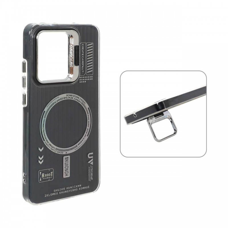 قاب Cyns Case ژله ای دو لایه RT لنز استندشو طرح مگ سیف Xiaomi Poco X7 Pro - مشکی