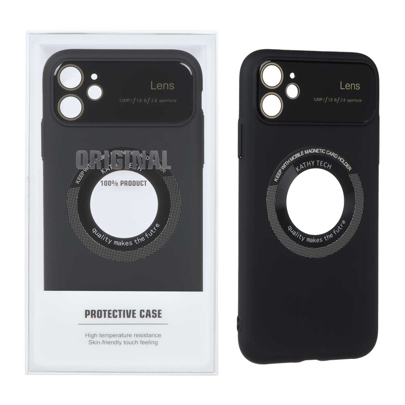 قاب اورجینال Kathy Tech محافظ لنز شیشه ای Magsafe کلاسیک Apple iPhone 11 - مشکی (پک دار)
