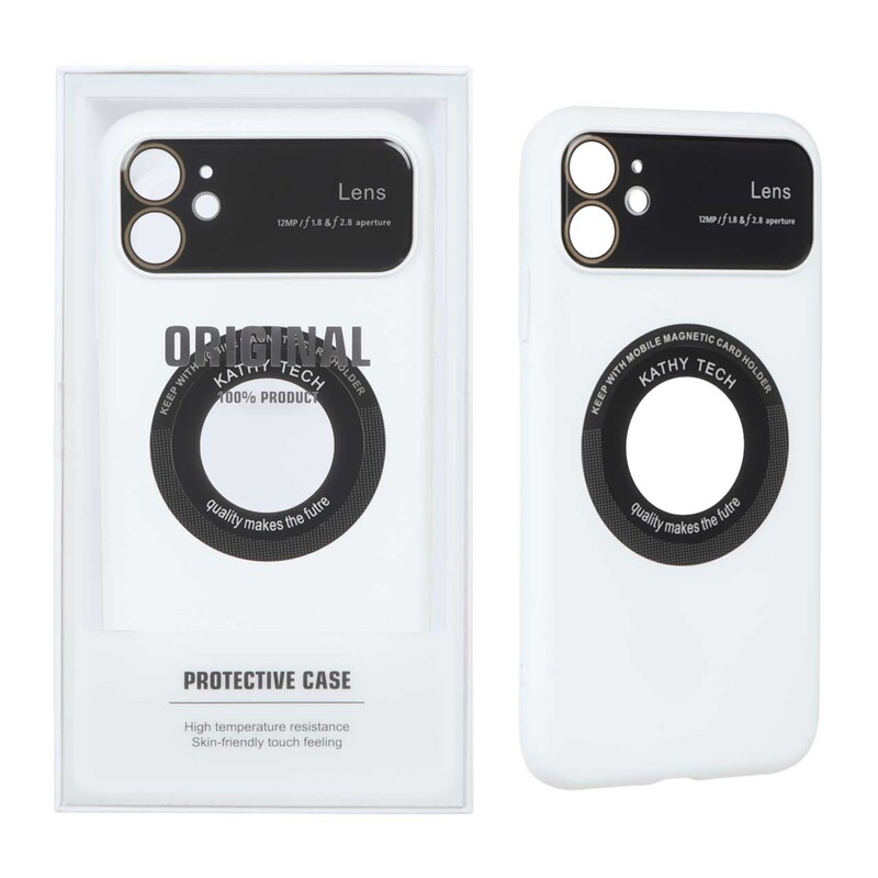 قاب اورجینال Kathy Tech محافظ لنز شیشه ای Magsafe کلاسیک Apple iPhone 11 - سفید (پک دار)