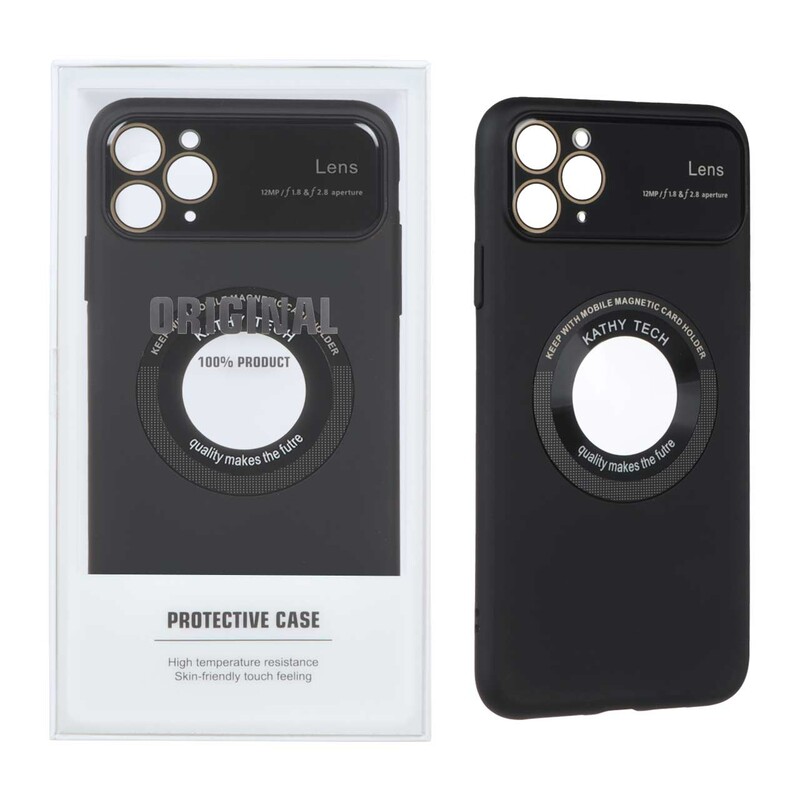 قاب اورجینال Kathy Tech محافظ لنز شیشه ای Magsafe کلاسیک Apple iPhone 11 Pro Max - مشکی (پک دار)