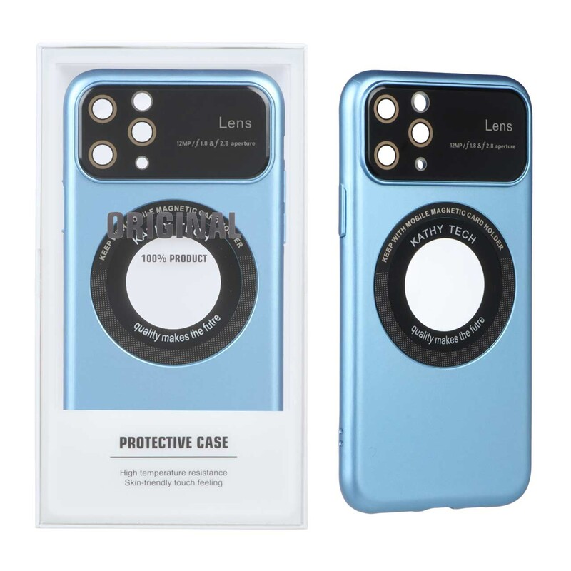 قاب اورجینال Kathy Tech محافظ لنز شیشه ای Magsafe کلاسیک Apple iPhone 11 Pro - آبی (پک دار)