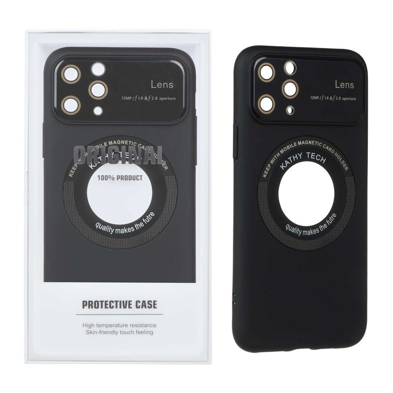 قاب اورجینال Kathy Tech محافظ لنز شیشه ای Magsafe کلاسیک Apple iPhone 11 Pro - مشکی (پک دار)