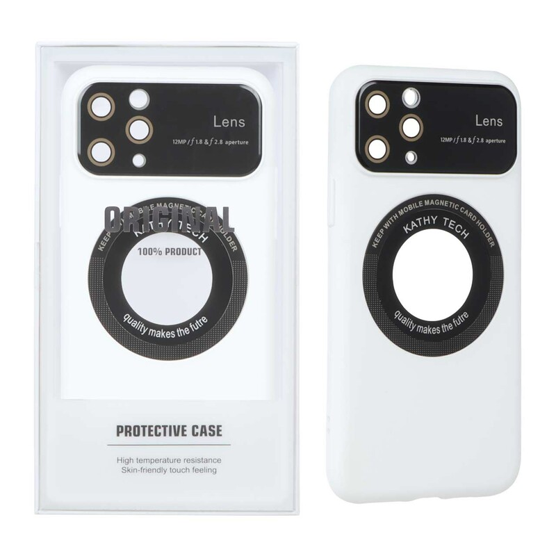 قاب اورجینال Kathy Tech محافظ لنز شیشه ای Magsafe کلاسیک Apple iPhone 11 Pro - سفید (پک دار)