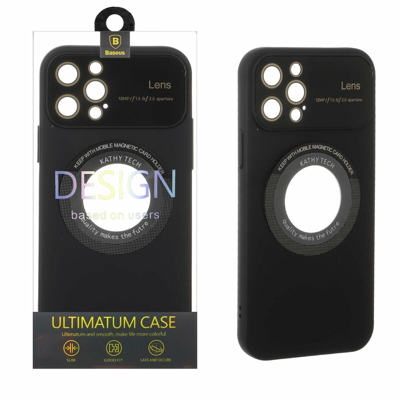 قاب اورجینال Kathy Tech محافظ لنز شیشه ای Magsafe کلاسیک Apple iPhone 12 Pro - مشکی (پک دار)