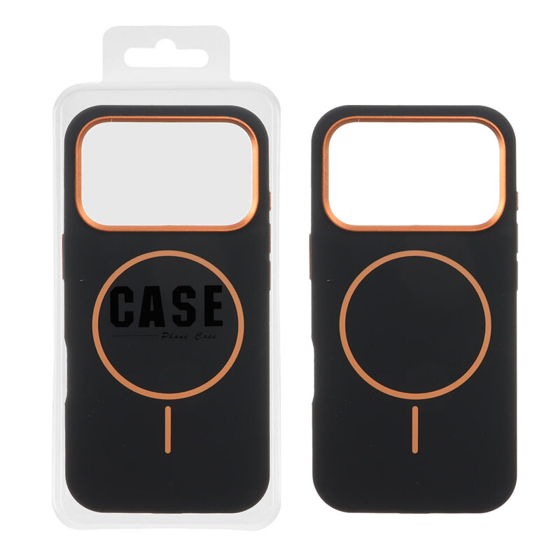 قاب سیلیکونی پاک کنی اورجینال درجه یک MagSafe لنز فلزی Apple iPhone 17 Pro - مشکی (پک دار) - MPS