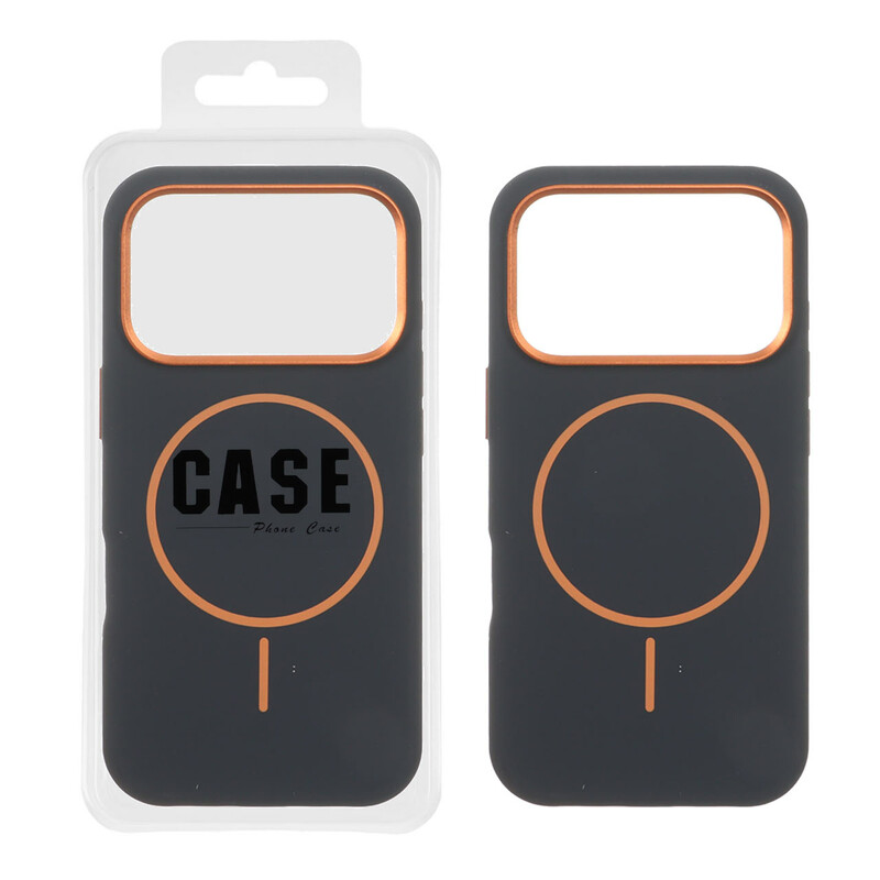 قاب سیلیکونی پاک کنی اورجینال درجه یک MagSafe لنز فلزی Apple iPhone 17 Pro - خاکستری (پک دار) - MPS