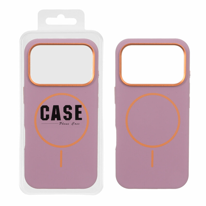 قاب سیلیکونی پاک کنی اورجینال درجه یک MagSafe لنز فلزی Apple iPhone 17 Pro - بنفش (پک دار) - MPS