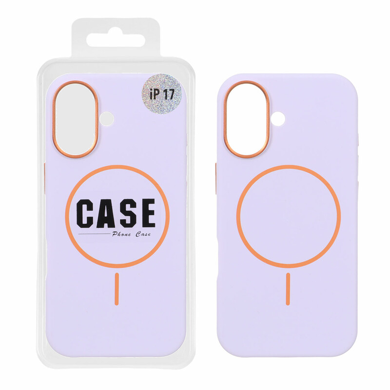 قاب سیلیکونی پاک کنی اورجینال درجه یک MagSafe لنز فلزی Apple iPhone 17 - یاسی (پک دار) - MPS