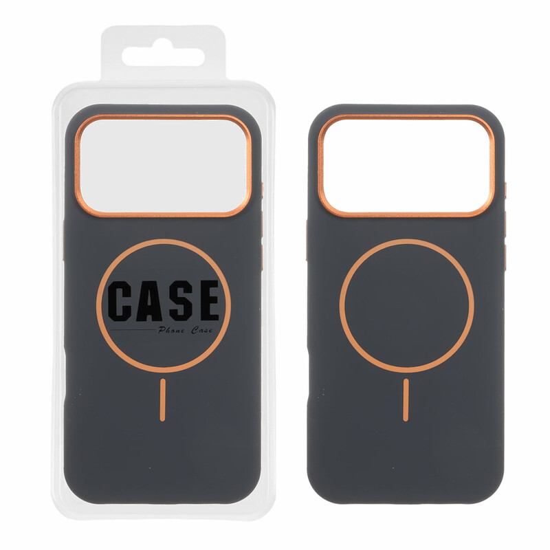 قاب سیلیکونی پاک کنی اورجینال درجه یک MagSafe لنز فلزی Apple iPhone 17 Pro Max - خاکستری (پک دار) - MPS