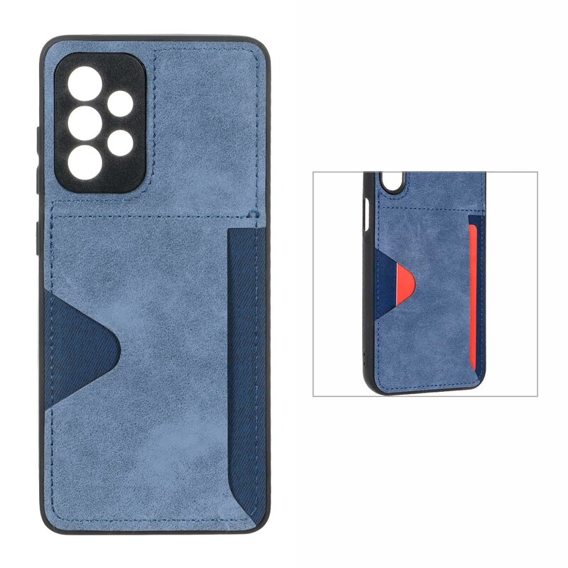 قاب جیر دوخت دار جاکارتی محافظ لنزدار Samsung Galaxy A52 / A52s - سرمه ای