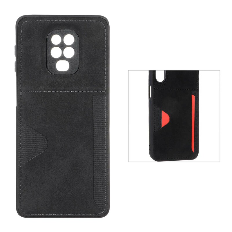 قاب جیر دوخت دار جاکارتی محافظ لنزدار Xiaomi Redmi Note 9S / Redmi Note 9 Pro / Redmi Note 9 Pro Max - مشکی