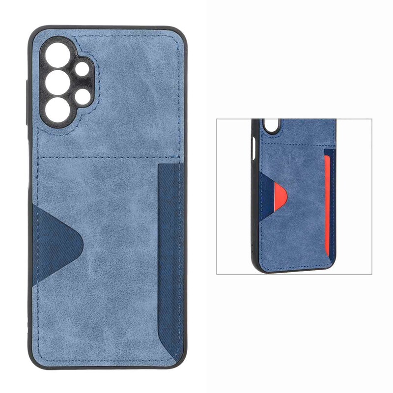 قاب جیر دوخت دار جاکارتی محافظ لنزدار Samsung Galaxy A13 4G - سرمه ای