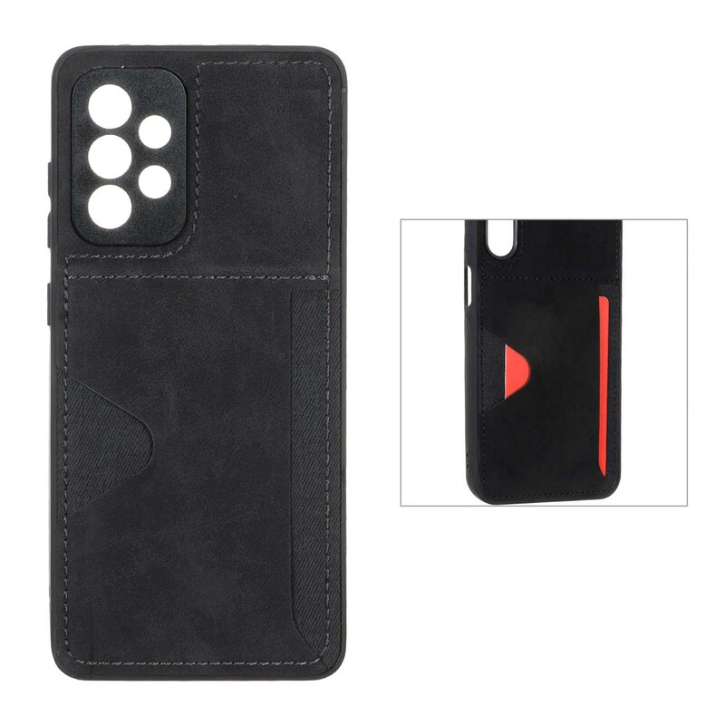 قاب جیر دوخت دار جاکارتی محافظ لنزدار Samsung Galaxy A52 / A52s - مشکی