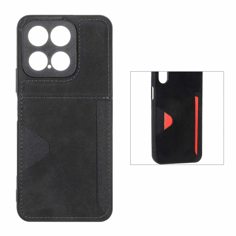 قاب جیر دوخت دار جاکارتی محافظ لنزدار Honor X5b / X5b Plus - مشکی