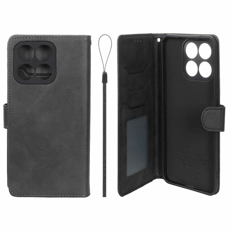 کیف موبایل مگنتی درجه یک داخل خز MNC Plus مدل Honor X8a - مشکی