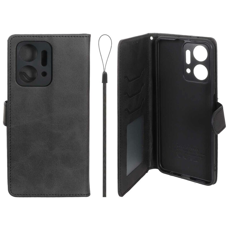 کیف موبایل مگنتی درجه یک داخل خز MNC Plus مدل Honor X7a - مشکی