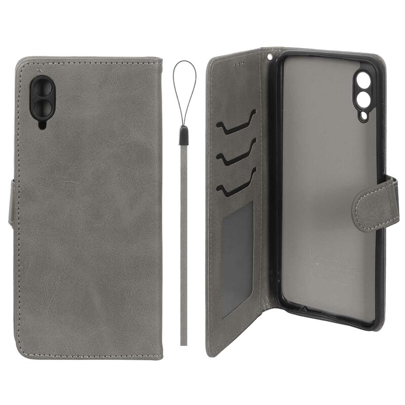 کیف موبایل مگنتی درجه یک داخل خز MNC Plus مدل Samsung Galaxy A02 / M02 - خاکستری