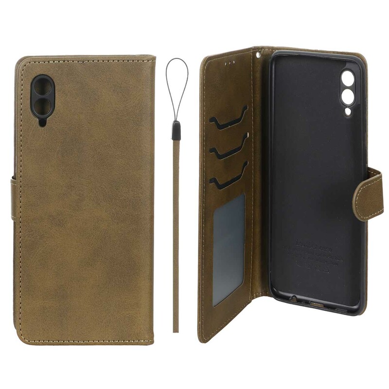 کیف موبایل مگنتی درجه یک داخل خز MNC Plus مدل Samsung Galaxy A02 / M02 - سبز زیتونی