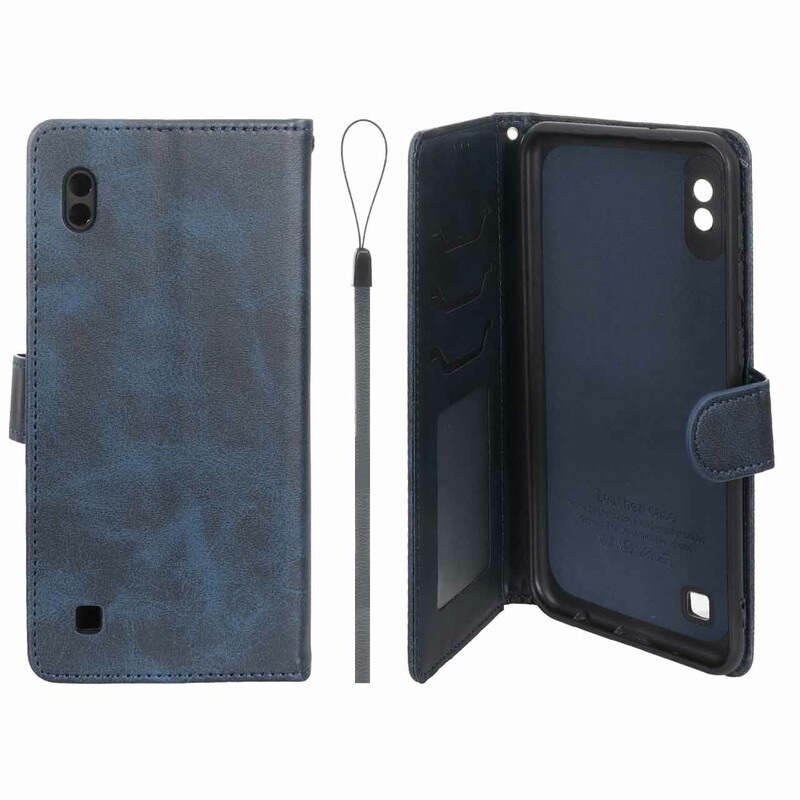 کیف موبایل مگنتی درجه یک داخل خز MNC Plus مدل Samsung Galaxy A10 / M10 - سرمه ای