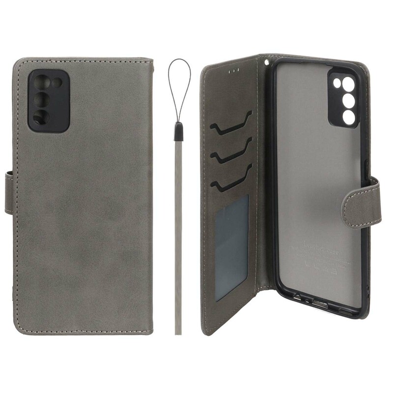 کیف موبایل مگنتی درجه یک داخل خز MNC Plus مدل Samsung Galaxy A03s / A02s - خاکستری