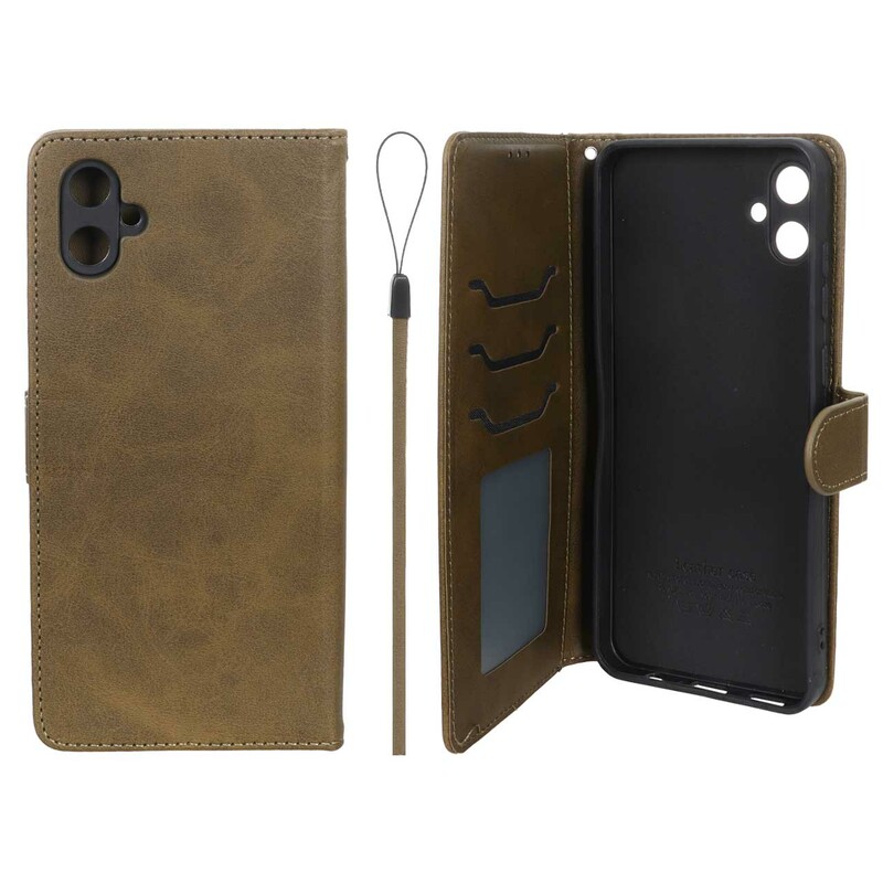 کیف موبایل مگنتی درجه یک داخل خز MNC Plus مدل Samsung Galaxy A05 - سبز زیتونی