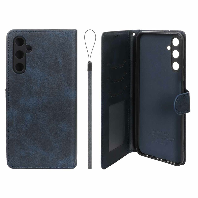 کیف موبایل مگنتی درجه یک داخل خز MNC Plus مدل Samsung Galaxy A05s - سرمه ای