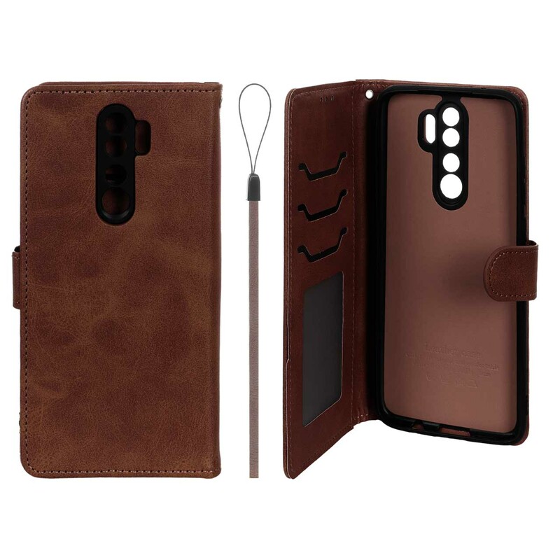 کیف موبایل مگنتی درجه یک داخل خز MNC Plus مدل Xiaomi Redmi Note 8 Pro - قهوه ای