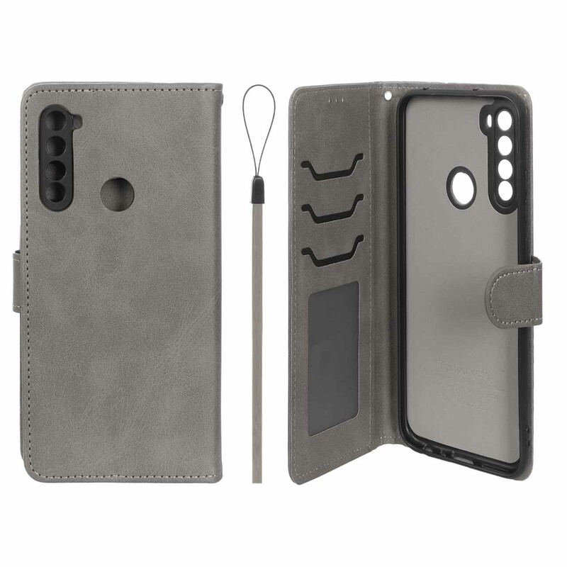 کیف موبایل مگنتی درجه یک داخل خز MNC Plus مدل Xiaomi Redmi Note 8 - خاکستری