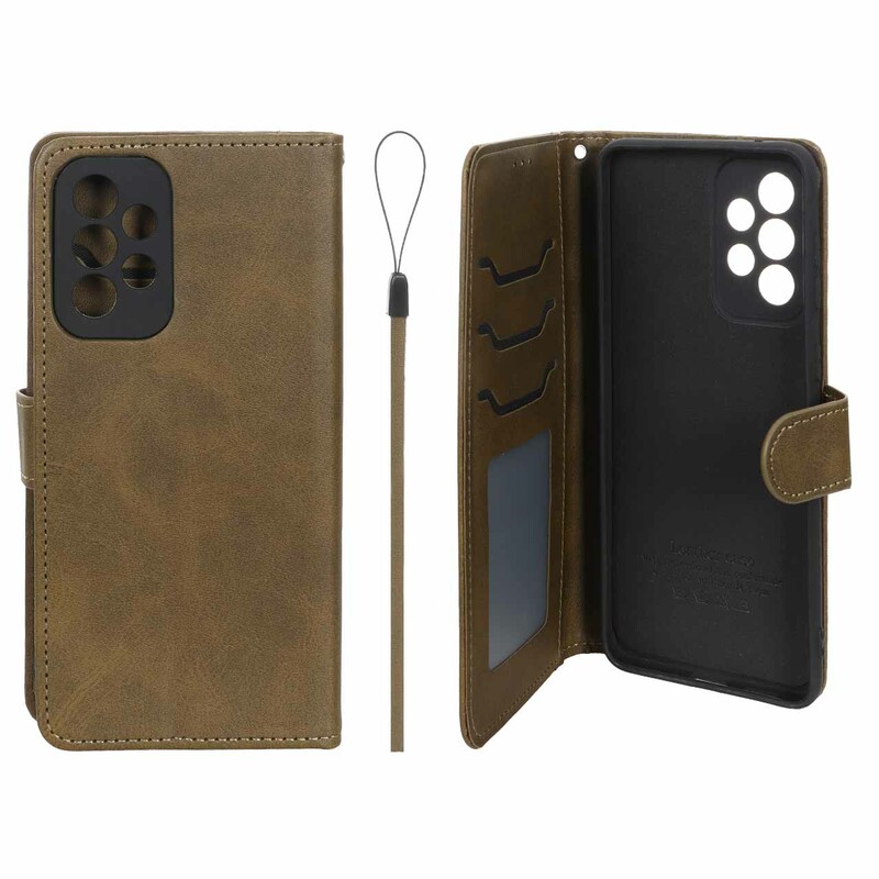 کیف موبایل مگنتی درجه یک داخل خز MNC Plus مدل Samsung Galaxy A33 - سبز زیتونی