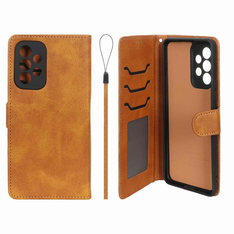 کیف موبایل مگنتی درجه یک داخل خز MNC Plus مدل Samsung Galaxy A53 - عسلی