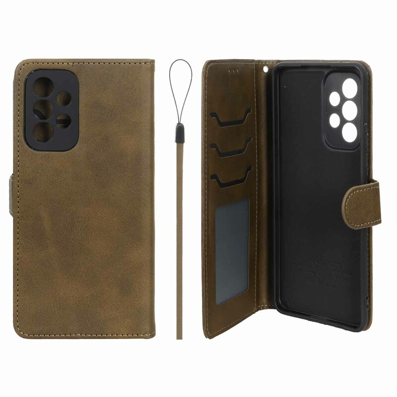 کیف موبایل مگنتی درجه یک داخل خز MNC Plus مدل Samsung Galaxy A53 - سبز زیتونی