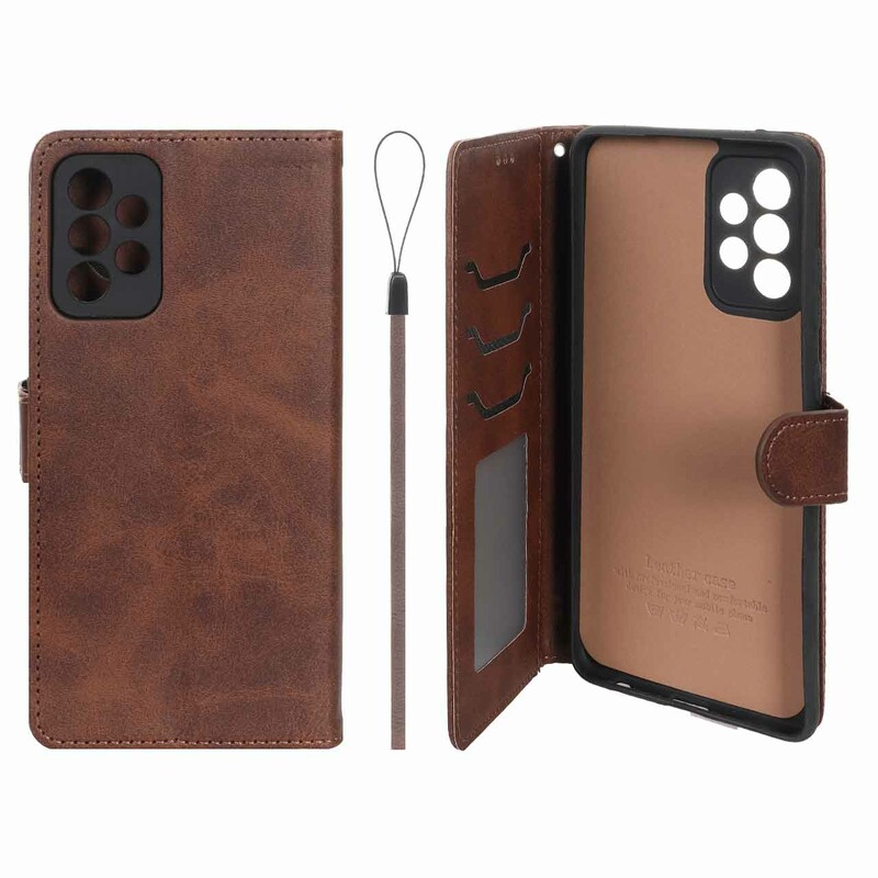 کیف موبایل مگنتی درجه یک داخل خز MNC Plus مدل Samsung Galaxy A72 - قهوه ای