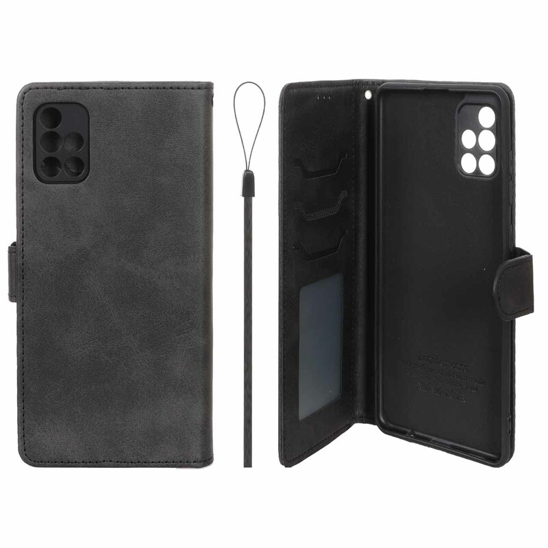 کیف موبایل مگنتی درجه یک داخل خز MNC Plus مدل Samsung Galaxy A71 - مشکی